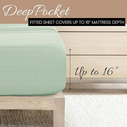 Linen Market 4 Piece California King Bedding Sheet Set (Jade) - Sleep Better Than Ever with These Ultra-Soft Cooling Bed Sheets for Your California King Size Bed - Deep Pocket Fits 16" Mattress - LeafyLoom