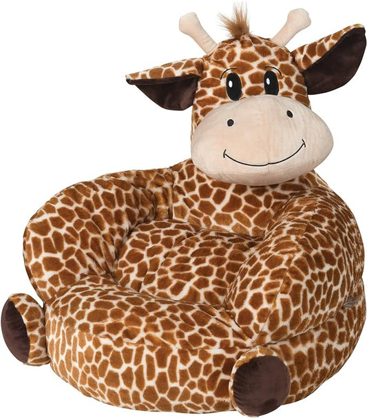 Trend Lab Giraffe Toddler Chair Plush Character Kids Chair Comfy Furniture Pillow Chair for Boys and Girls, 21 x 19 x 19 inches - LeafyLoom