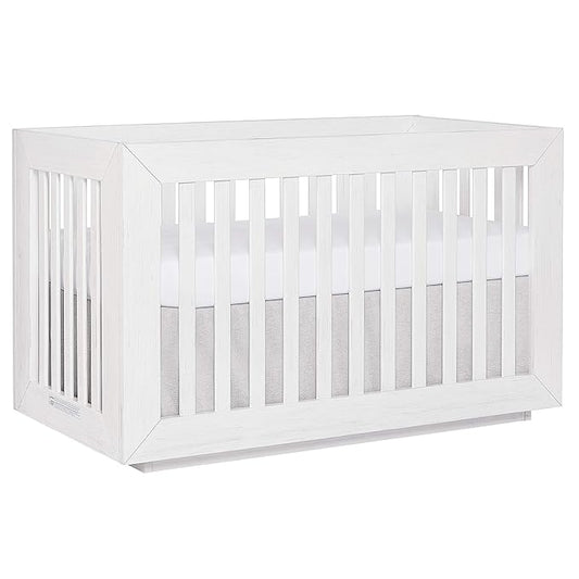 Dream On Me Evolur Maddox Modern Crib, Weathered White - LeafyLoom