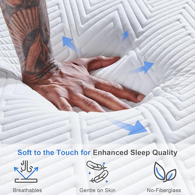 Firm Full Mattress,10-Inch Full Size Foam Mattress in Box,Edges Support for Sleep Supportive,54" X 75" X 10",Extra Firm - LeafyLoom