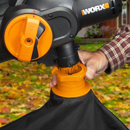 WORX 12 Amp TRIVAC 3-in-1 Electric Leaf Blower/Mulcher/Yard Vacuum - WG512 - LeafyLoom