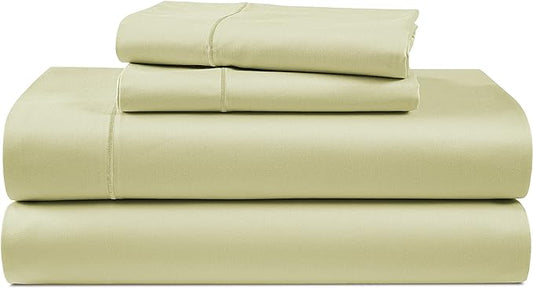 LANE LINEN Luxury 100% Egyptian Cotton Bed Sheets - 1000 Thread Count 4-Piece Sea Foam King Set Bedding Sateen Weave 16" Deep Pocket (Fits Upto 17" Mattress) - LeafyLoom