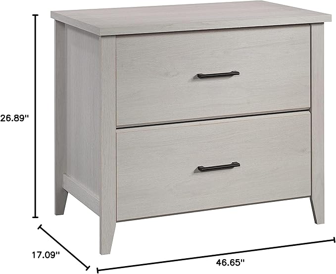 Sauder Summit Station 2-Drawer Lateral File Cabinet, L: 33.86" x W: 20.87" x H: 29.02", Glacier Oak - LeafyLoom