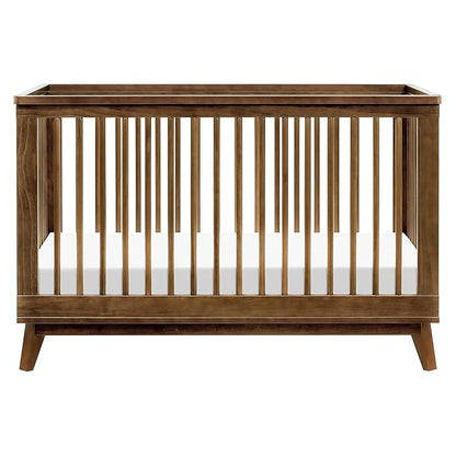 Babyletto Scoot 3-in-1 Convertible Crib with Toddler Bed Conversion Kit in Natural Walnut, Greenguard Gold Certified - LeafyLoom