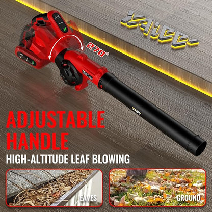 Leaf Blower, Cordless Leaf Blower for Milwaukee M18 Battery, 3 Speed Modes Up to 200MPH, 270° Rotatable Electric Leaf Blower with 4 Blowing Nozzles for Lawn Care and Yard(Battery Not Included) - LeafyLoom