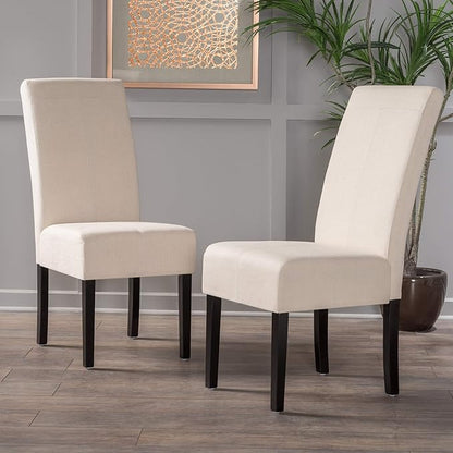 Christopher Knight Home Pertica Linen Dining Chairs, 2-Pcs Set, Natural - LeafyLoom