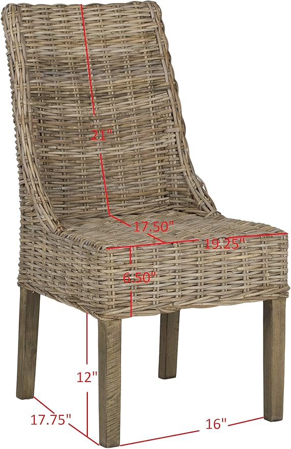 Safavieh Home Collection Suncoast Brown Dining Chair - LeafyLoom