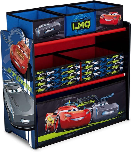 Delta Children Multi-Bin Toy Organizer, Disney/Pixar Cars - LeafyLoom