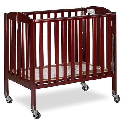 3-in-1 Folding Portable Crib, Cherry, Large - LeafyLoom