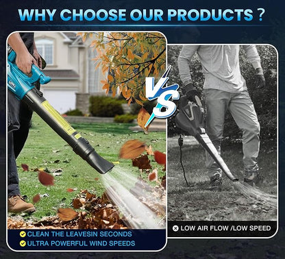 Cordless Leaf Blower with Battery and Charger,22V Lightweight and Efficient Battery Powered Blower,350CFM,120MPH Portable and Compact Yard Blower,Rechargeable Motor Versatile Electric Blower - LeafyLoom