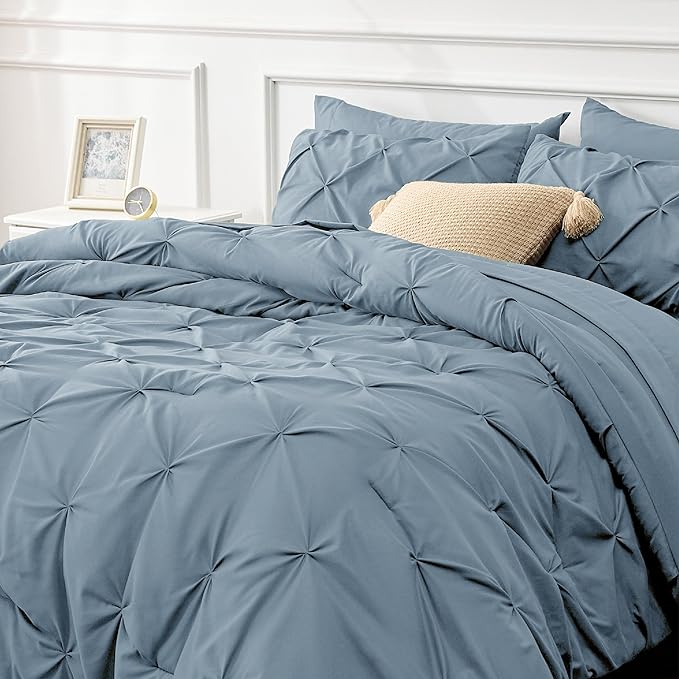 Bedsure California King Comforter Set - Cal King Bed Set 7 Pieces, Cali King Bedding Set with Comforter, Sheets, Pillowcases & Shams - LeafyLoom