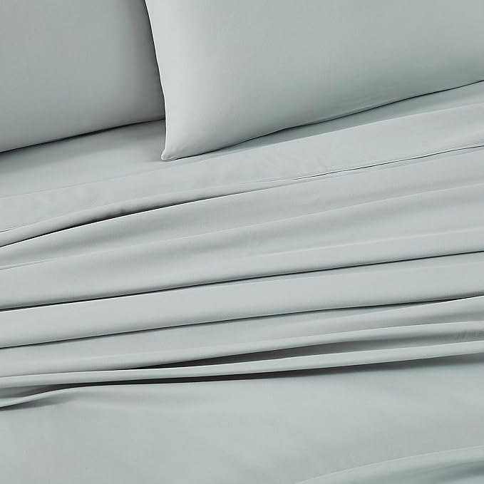 UGG 01752 Alahna King Bed Sheets and Pillowcases 4-Piece Set Sleep in Luxury Machine Washable Deep Pockets Wrinkle-Resistant Breathable Cozy Comfort Silky Cooling Sheets, King, Mineral - LeafyLoom