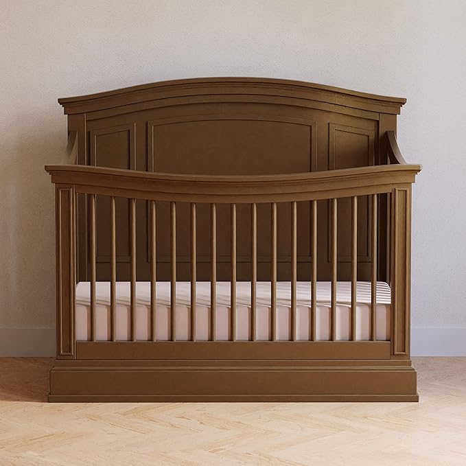 NAMESAKE Durham 4-in-1 Convertible Crib in Derby Brown, Greenguard Gold Certified - LeafyLoom