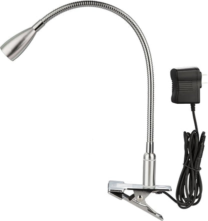 Touch Switch Stepless Dimmable Flexible Clip On Desk Lamp/Clip on Lights Dimming Clamp Table Lamp/Clamp on Lights for Reading/Working/Study/Bedside/Bedroom/Book Lights(Warm White3000-3200K) - LeafyLoom