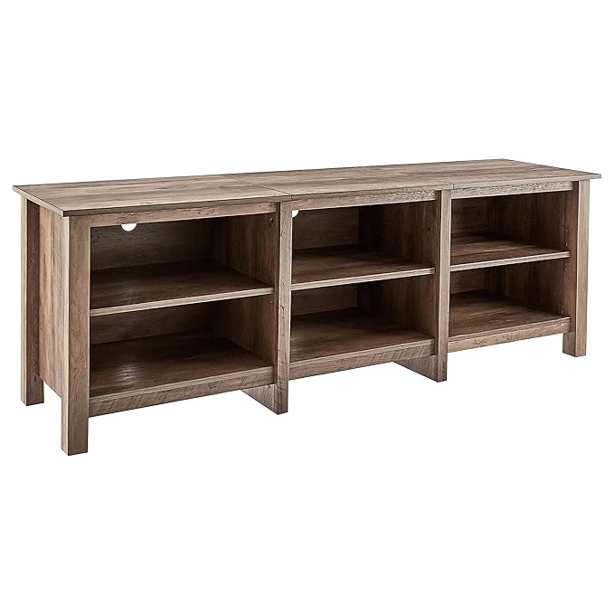 Rockpoint 70inch TV Stand Storage Media Console Entertainment Center, Rustic Oak - LeafyLoom