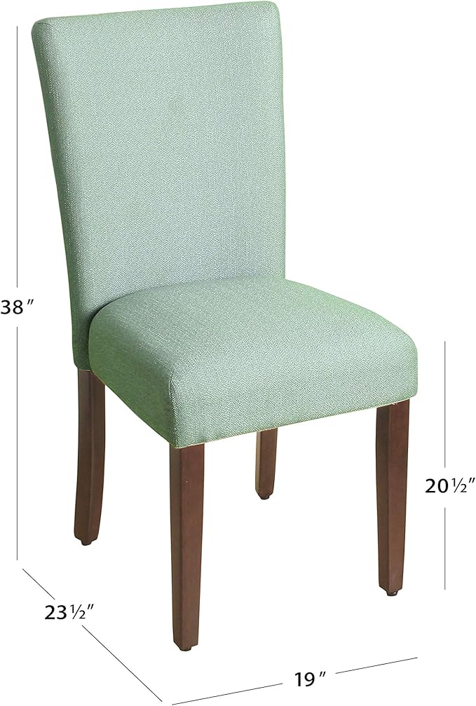 HomePop Parsons Classic Upholstered Accent Dining Chair, Single Pack, Teal - LeafyLoom