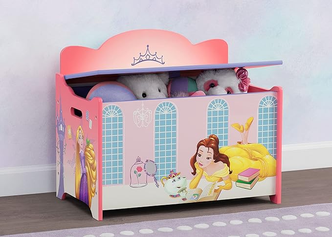 Delta Children Deluxe Toy Box, Disney Princess - LeafyLoom