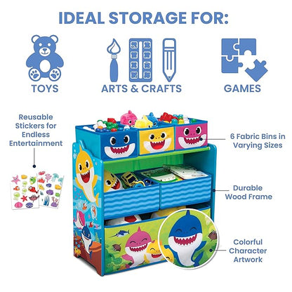 Baby Shark Design & Store 6 Bin Toy Storage Organizer by Delta Children - LeafyLoom