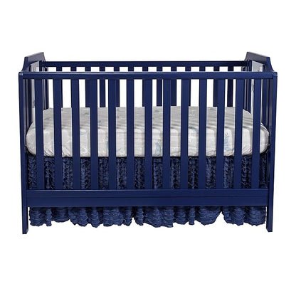 Suite Bebe Celeste 3 in 1 Convertible Island Crib Wood and Acrylic, Navy Blue - LeafyLoom