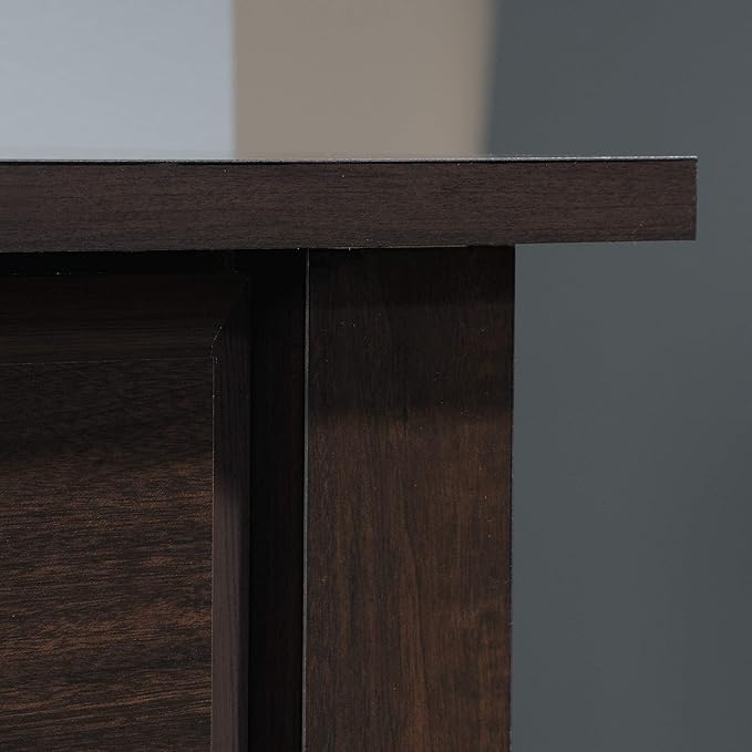 Sauder Shoal Creek Desk, Jamocha Wood finish - LeafyLoom