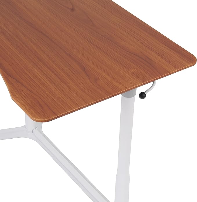 Calico Designs 51231 Sierra Height Adjustable Desk, White/Cherry, 37.5 Inch - LeafyLoom