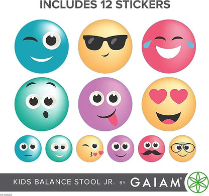 Gaiam Kids Wobble Stool Desk Chair - Alternative Flexible Seating Balance Wiggle Chair | ADHD Sensory Fidget Core Rocker Child Seat Elementary School Classroom Furniture for Student, Toddler, Ages 5-8 - LeafyLoom