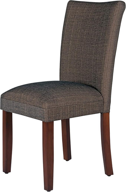 HomePop Classic Parsons Dining Chair, Single Pack, Textured Brown - LeafyLoom