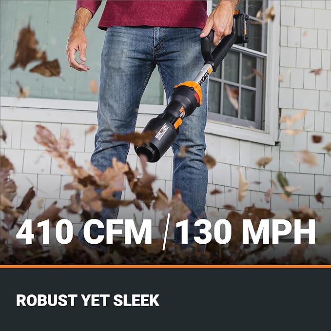 Worx Nitro WG543 20V LEAFJET Leaf Blower Cordless with Battery and Charger, Blowers for Lawn Care Only 3.8 Lbs., Cordless Leaf Blower Brushless Motor – Battery & Charger Included - LeafyLoom