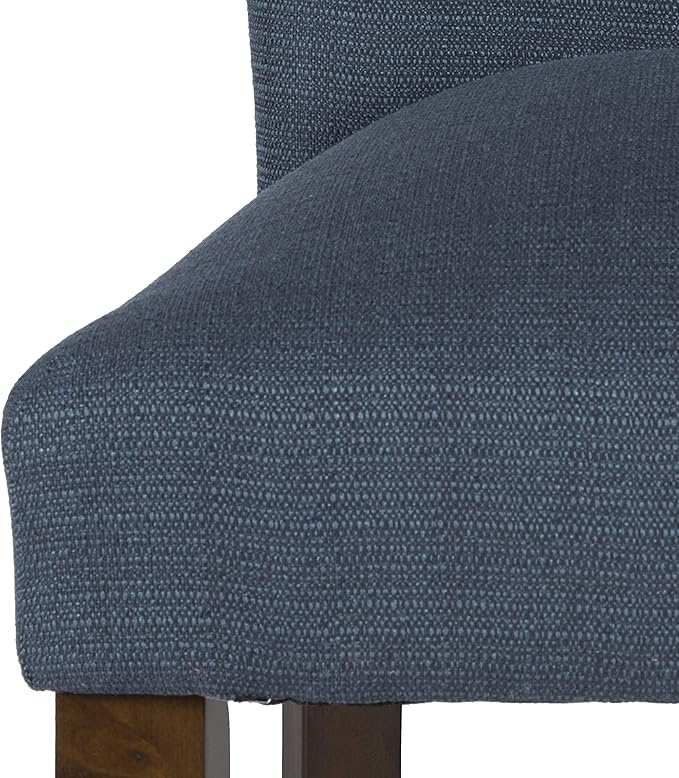 HomePop Parsons Classic Upholstered Accent Dining Chair, Single Pack, Dark Blue - LeafyLoom