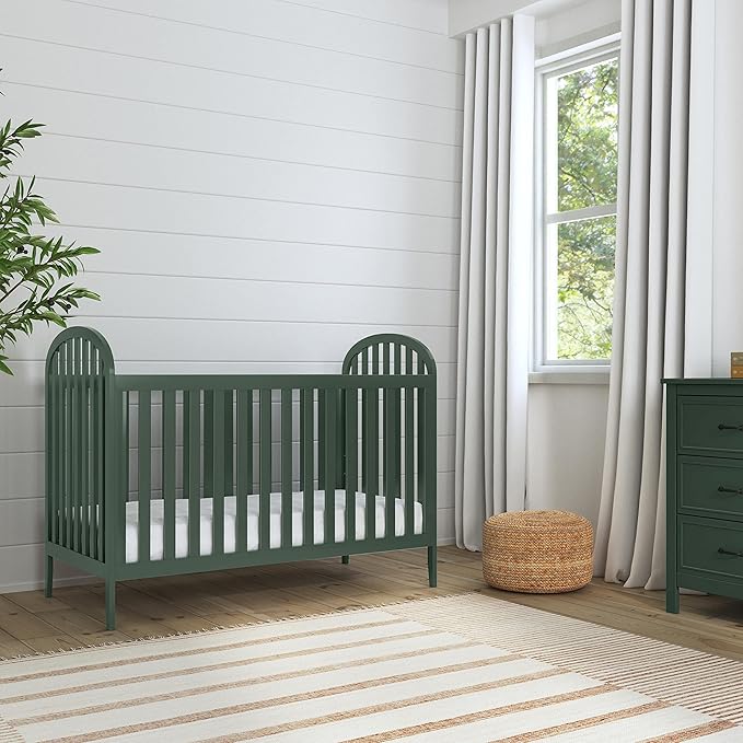 DaVinci, Beau 3-in-1 Convertible Crib in Forest Green, Greenguard Gold Certified - LeafyLoom