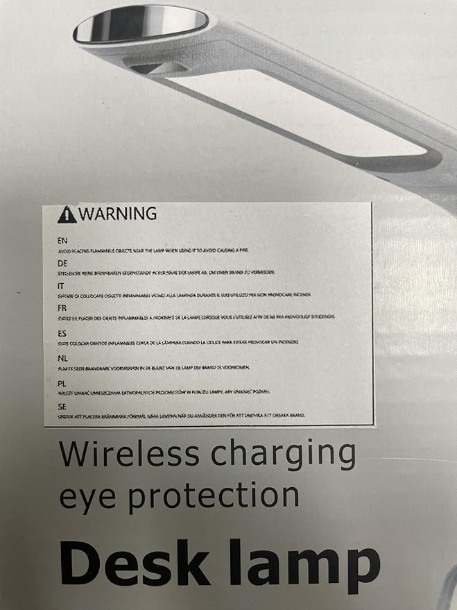 LED Desk Lamp with USB Charging Port, 10W wireless charger, Stepless dimmable, Natural Lights, Desk Lights for Home Office, Office Desk Lamp Eye Caring Reading Light, Gesture Control Table Lamp - LeafyLoom