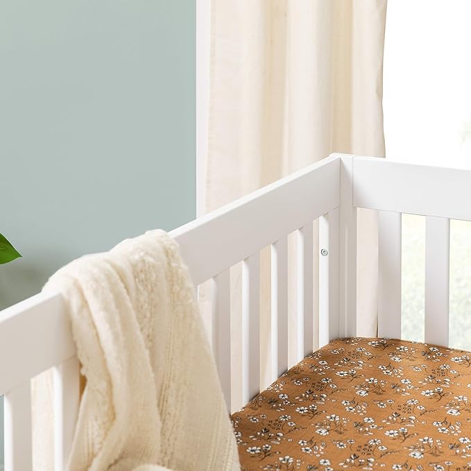 Babyletto Modo 3-in-1 Convertible Crib with Toddler Bed Conversion Kit in White, Greenguard Gold Certified - LeafyLoom