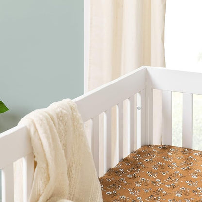 Babyletto Modo 3-in-1 Convertible Crib with Toddler Bed Conversion Kit in White, Greenguard Gold Certified - LeafyLoom