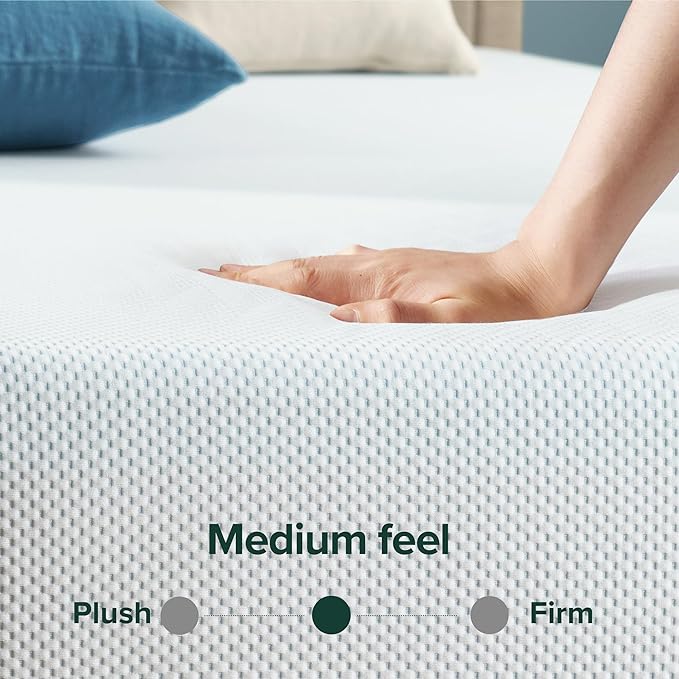 ZINUS 12 Inch Green Tea Cooling Memory Foam Mattress [New Version], Full, Fiberglass free, Medium Firmness, Cooling Gel Foam, Certified Safe Foams & Fabric, Mattress in A Box - LeafyLoom