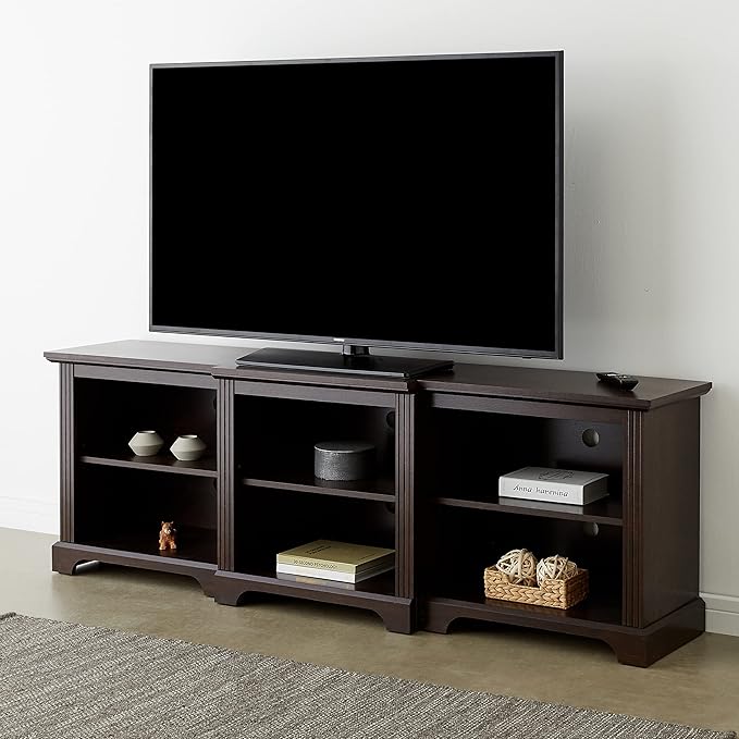 Rockpoint 70inch Modern TV Stand Storage Media Console Entertainment Center for TVs up to 80,Espresso - LeafyLoom