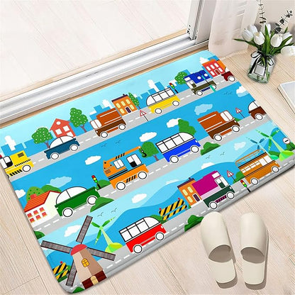 Car Carpet for Kids Kids Rugs for Playroom Car Track Rug Road Rug for Kids Car Play Rug Road Carpet for Toy Cars Car Track Rugs for Boys Car Rug for Boys Room 2'×3' - LeafyLoom