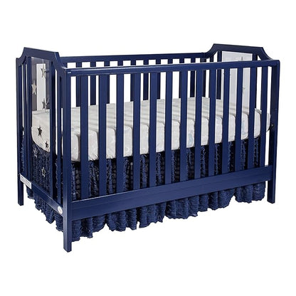 Suite Bebe Celeste 3 in 1 Convertible Island Crib Wood and Acrylic, Navy Blue - LeafyLoom