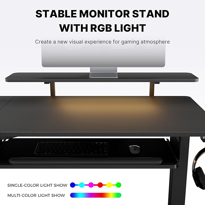 EUREKA ERGONOMIC Standing Desk (61"x43")- L Shaped Desk with Keyboard Tray Adjustable Height Sit Stand Computer Desk Corner Gaming Ergo Desk w Memory Presets, Monitor Stand, LED/USB/Dual Motor, Left - LeafyLoom