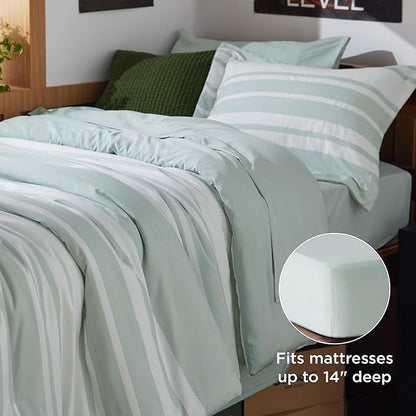 Bedsure Twin XL Comforter Set with Sheets - 5 Pieces Twin XL Bedding Sets, Twin XL Bed in a Bag with Comforter, Sheets, Pillowcase & Sham - LeafyLoom