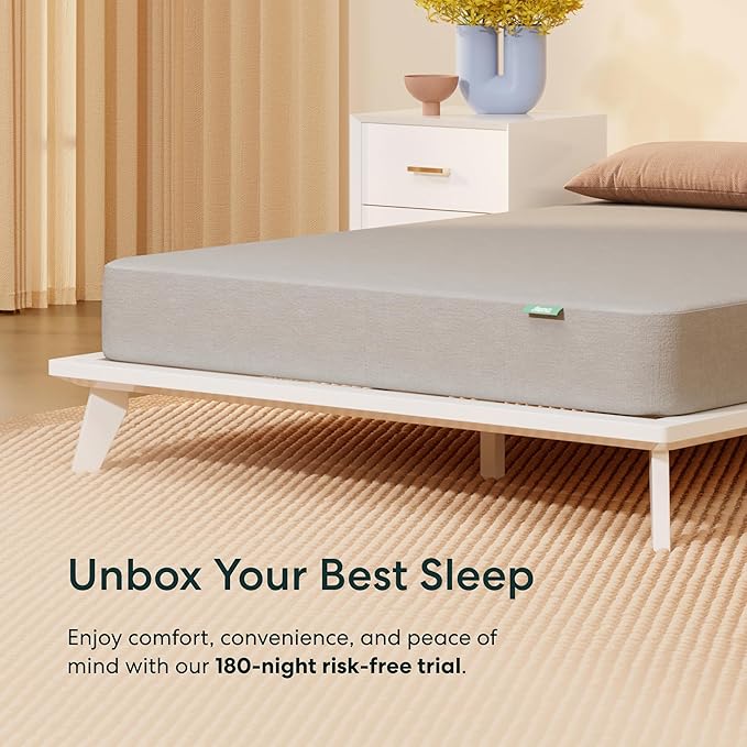 Siena 8” Twin XL Gel Memory Foam Mattress - Medium Firm - 180 Night Trial - Premium Pressure-Relieving Layers - 10 Year Manufacturer Warranty - CertiPUR-US® Certified - LeafyLoom