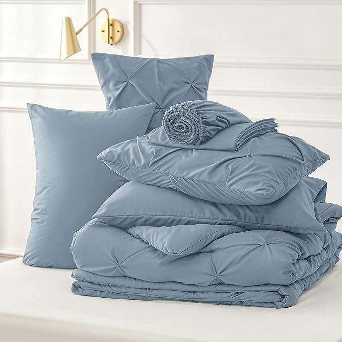 Bedsure California King Comforter Set - Cal King Bed Set 7 Pieces, Cali King Bedding Set with Comforter, Sheets, Pillowcases & Shams - LeafyLoom