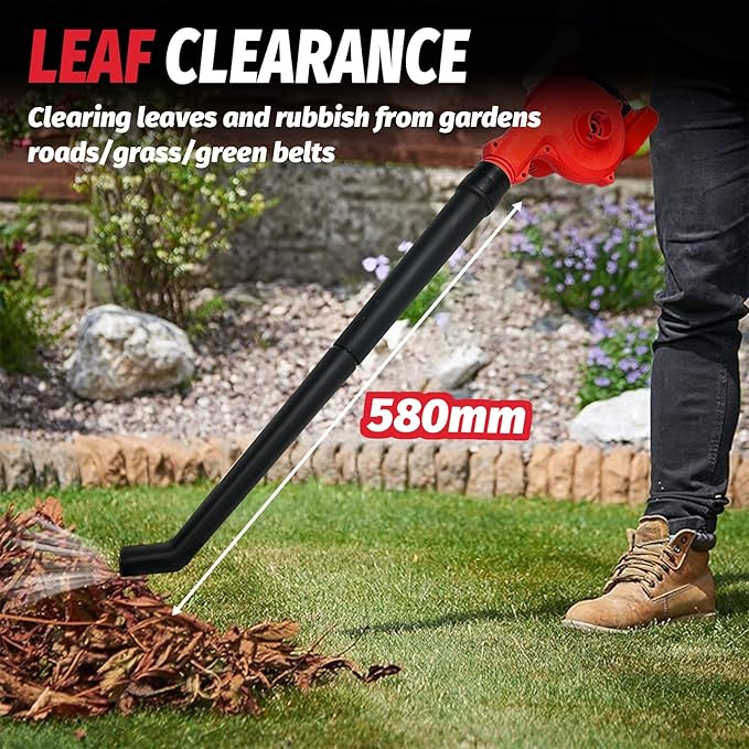 PEDONYMini Cordless Leaf Blower for Milwaukee 18V Battery, Vacuum150CFM Up to 120MPH, 2-in-1 Handle Electric Blower(Battery Not Included) - LeafyLoom