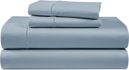 LANE LINEN Luxury 100% Egyptian Cotton Bed Sheets - 1000 Thread Count 4-Piece French Blue Full Set Bedding Sateen Weave 16" Deep Pocket (Fits Upto 17" Mattress) - LeafyLoom