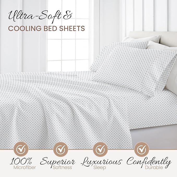 Linen Market 3 Piece Twin Bedding Sheet Set (Navy Blue Lilies) - Sleep Better Than Ever with These Ultra-Soft & Cooling Bed Sheets for Your Twin Size Bed - Deep Pocket Fits 16" Mattress - LeafyLoom