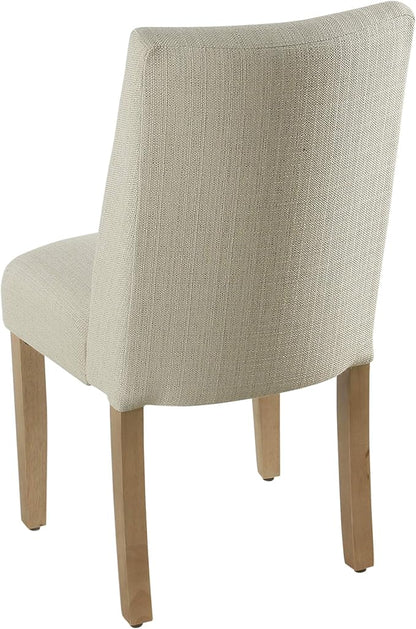 HomePop Dining Chair, Linen Cream (Single Pack) - LeafyLoom