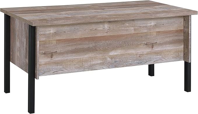 Coaster Furniture Samson 4-Drawer Writing Desk Weathered Oak and Black 801950 - LeafyLoom