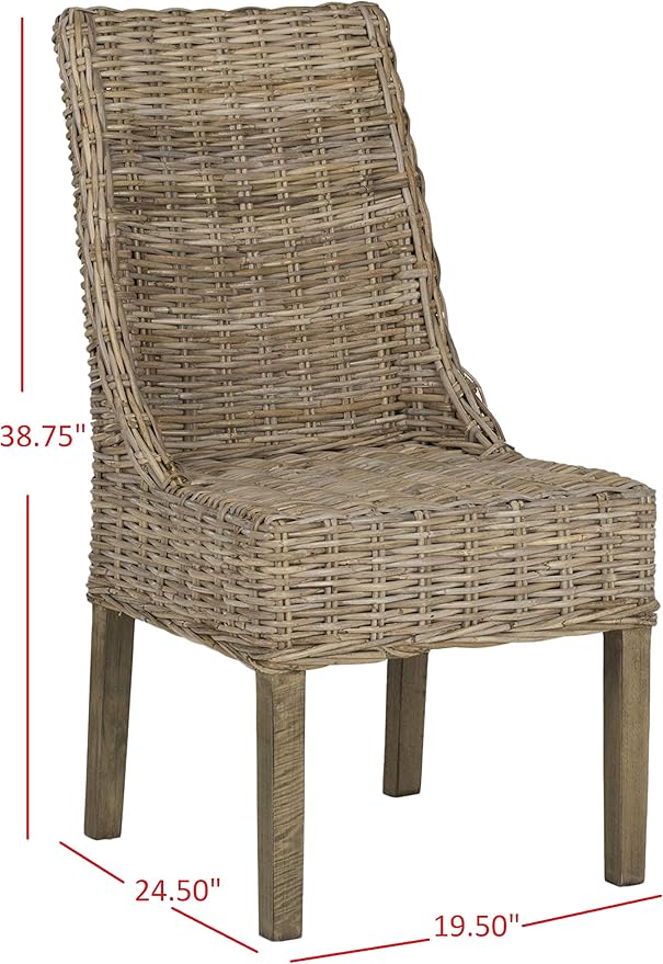 Safavieh Home Collection Suncoast Brown Dining Chair - LeafyLoom