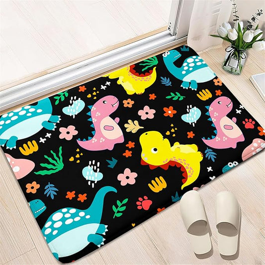 Dinosaur Rugs for Boys Bedroom - Dinosaur Pattern Area Rug Kids Bedroom Rug Kids Play Rugs for Boys Dinosaur Bedroom Decor for Boys Colorful Dinosaur Print Area Rug Kids Rugs for Bedroom,2'×3' - LeafyLoom