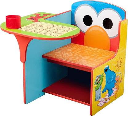 Delta Children Chair Desk With Storage Bin, Sesame Street - LeafyLoom