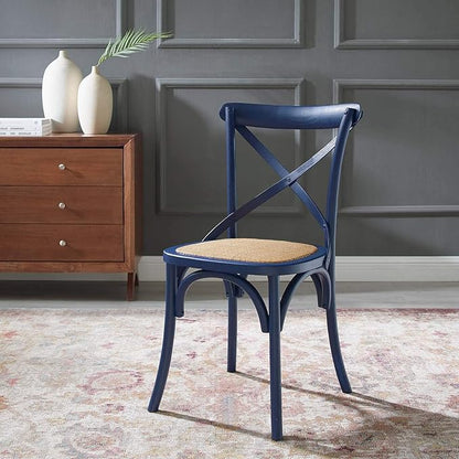 Modway Gear Side, Dining Chair, Midnight Blue - LeafyLoom